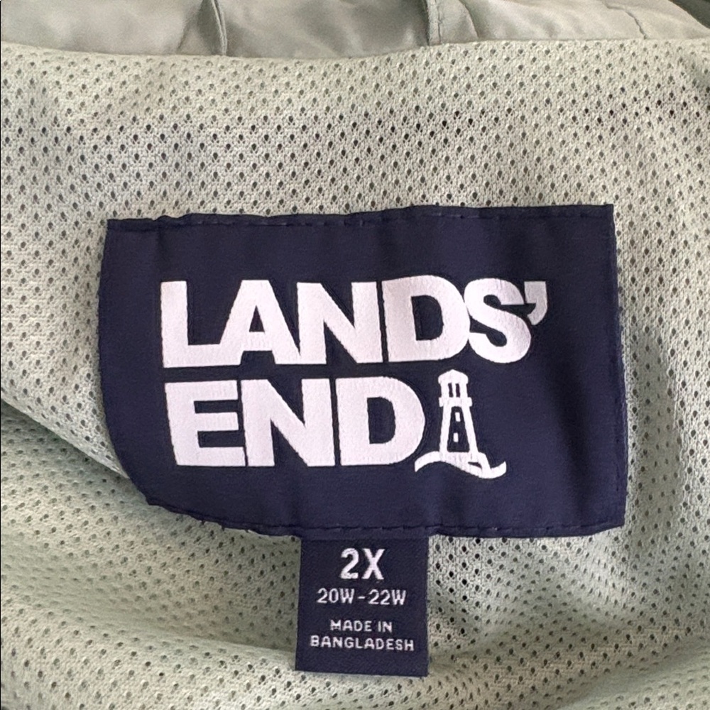 Landsend Squall Packable Waterproof Raincoat Lily… - image 5